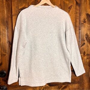 Haven Well Within Comfort Fleece Funnel Neck Pullover Cottonblend Sweater Size M